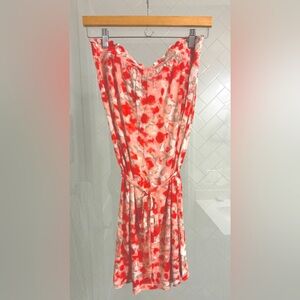 ANTHROPOLOGIE • Women's Strapless Tie-Waist Dress • Size S